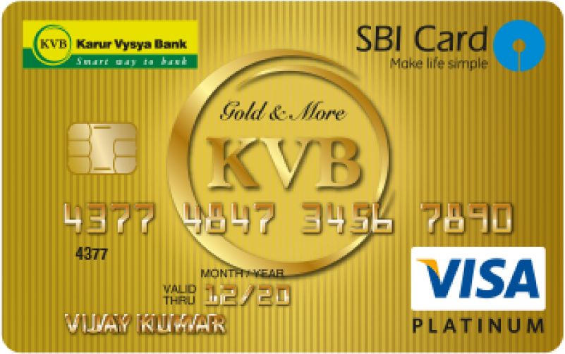 Karur Vysya Bank Sbi Visa Credit Card Image - Sbi Student Credit Card (800x640), Png Download