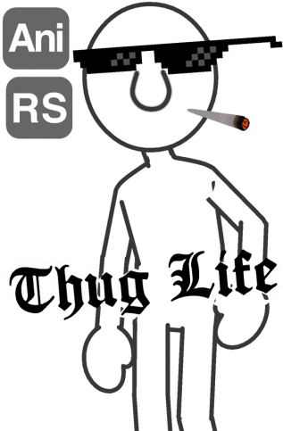 Thug Life Kit - Cartoon (324x486), Png Download