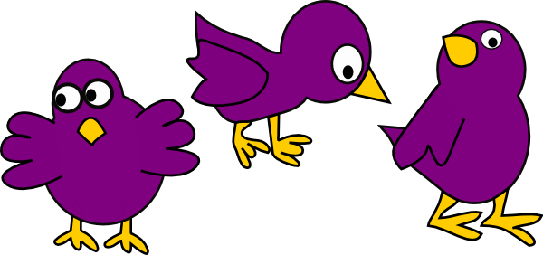 Little Purple Chicks With No Mom Clip Art - Chick Purple (600x282), Png Download