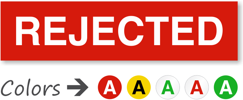 Zoom, Price, Buy - Rejected Signs (800x330), Png Download