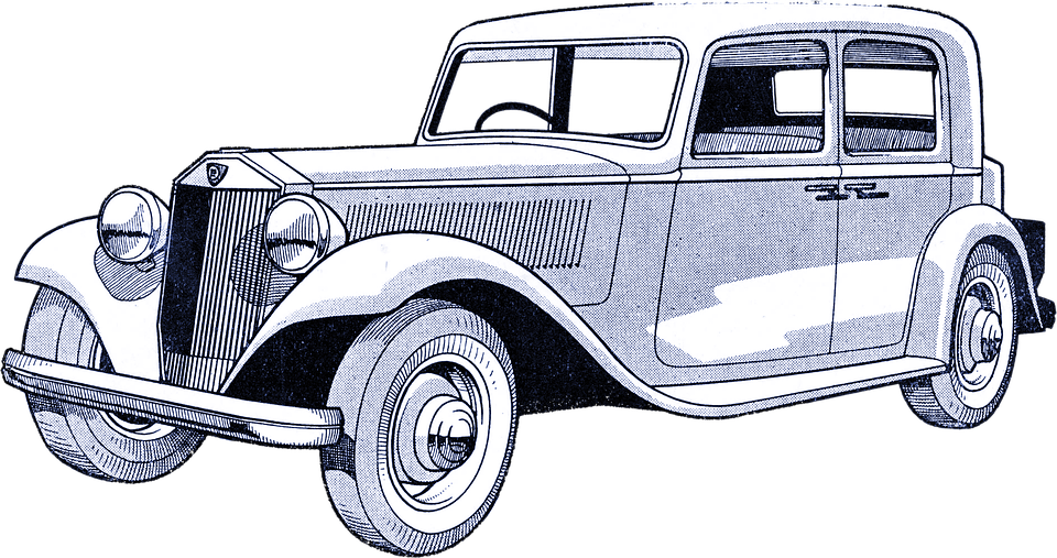 Desenho De Carro Antigo (960x507), Png Download