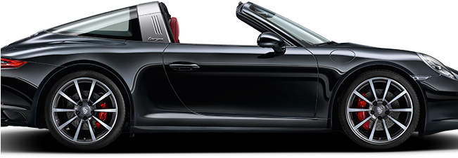Porsche 911 Targa 4 Wallpaper - Porsche 911 Targa Black (650x450), Png Download