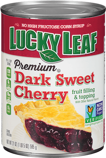 Premium Dark Sweet Cherry Fruit Filling & Topping - Lucky Leaf Pie Filling, Premium, Strawberry Rhubarb (750x563), Png Download