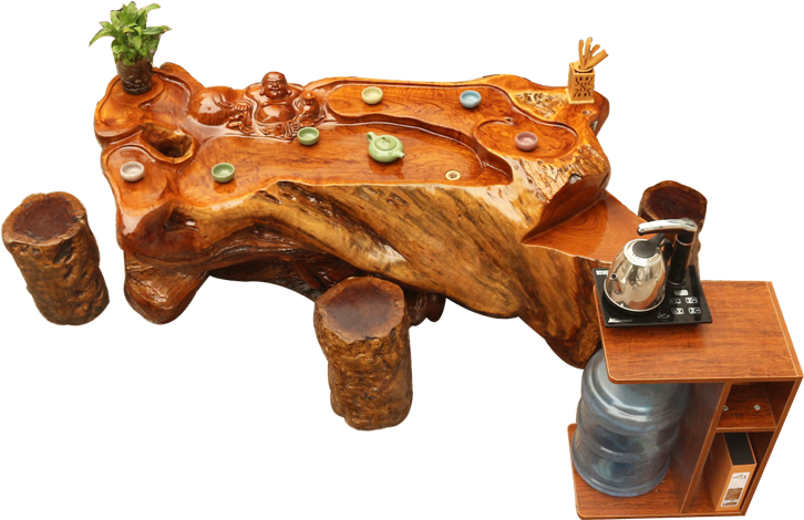 Chicken Wing Wood Root Carving Tea Table Tea Table - Bench (800x800), Png Download
