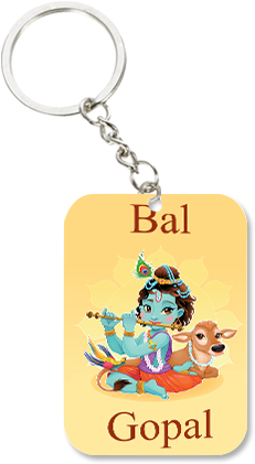 Download Bal Gopal Big Rectangle Key Chain - Baby Krishna Wall Stickers ...