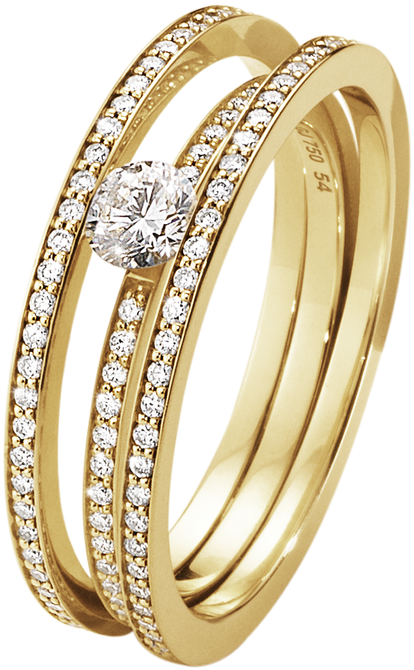 Halo Solitaire Ring - Sophie Bille Brahe Georg Jensen (800x800), Png Download