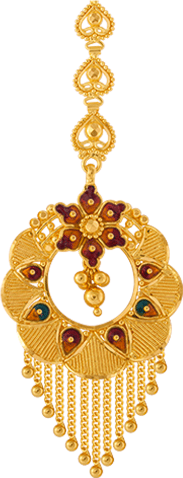 22k Yellow Gold Maang Tika - Jewellery (1000x1000), Png Download
