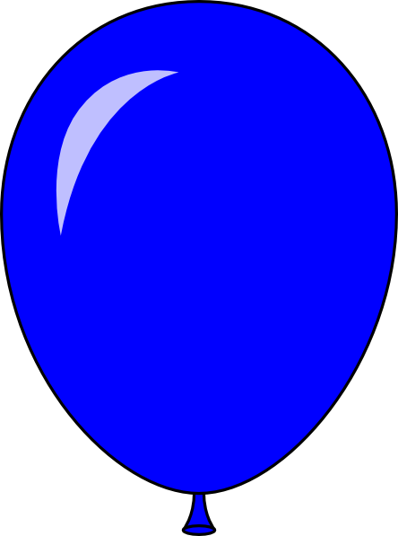 Decorative Border Png Www - Dark Blue Balloon Clipart (444x597), Png Download