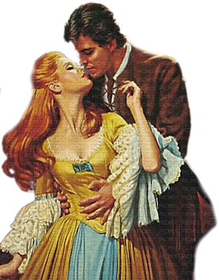 Romantic Couple - Romantic Vintage Couple Png (312x400), Png Download
