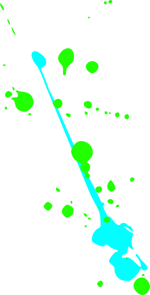 Green And Blue Paint Clip Art - Green And Blue Splatter (300x590), Png Download