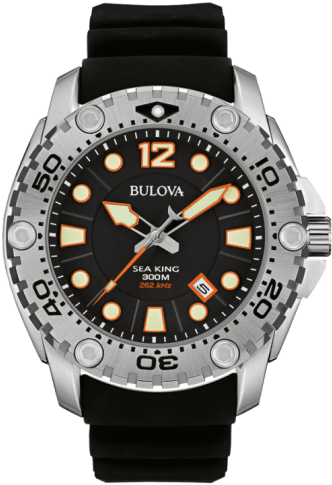 Bulova Watch Seaking Gents - Bulova Sea King Uhf 96b228 Watch (350x492), Png Download