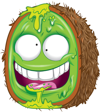 Krud Kiwi Fruit - Grossery Gang Pukey Passion Fruit (412x406), Png Download