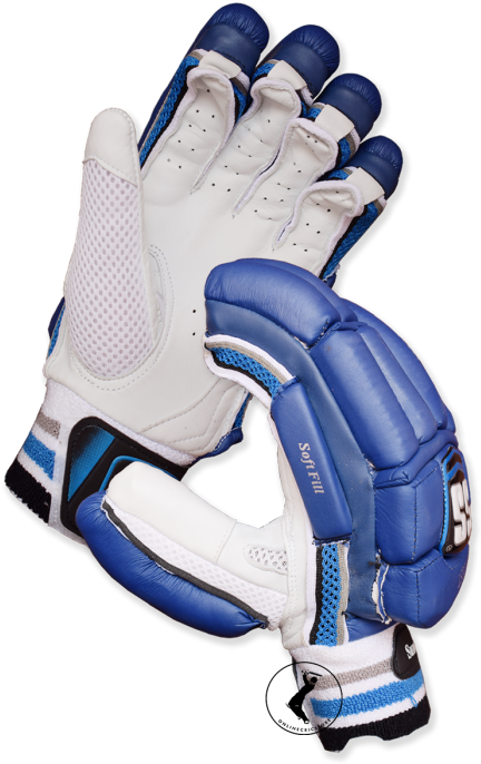 Ss Test Cricket Batting Gloves, Blue - Batting Glove (467x700), Png Download
