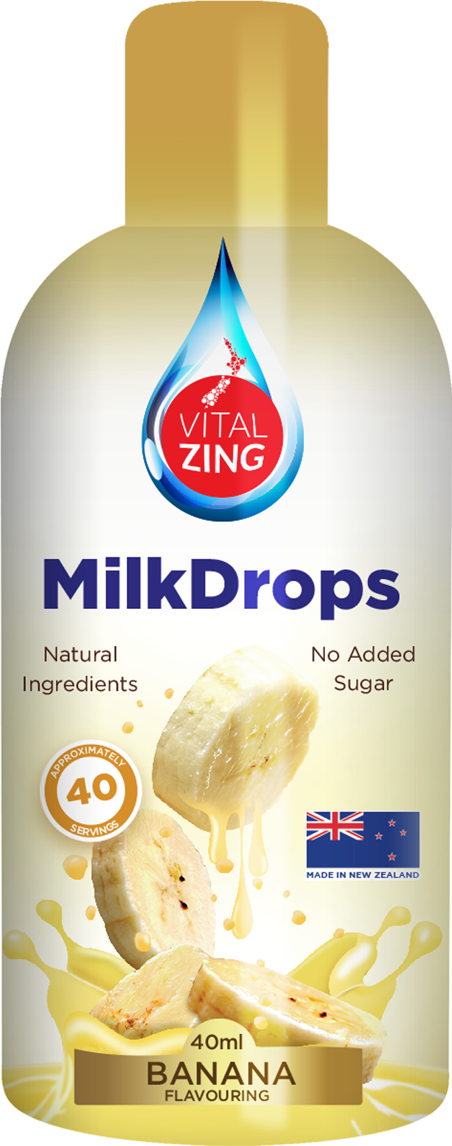 Vitalzing Banana Milk Flavouring - Vitalzing (799x1753), Png Download