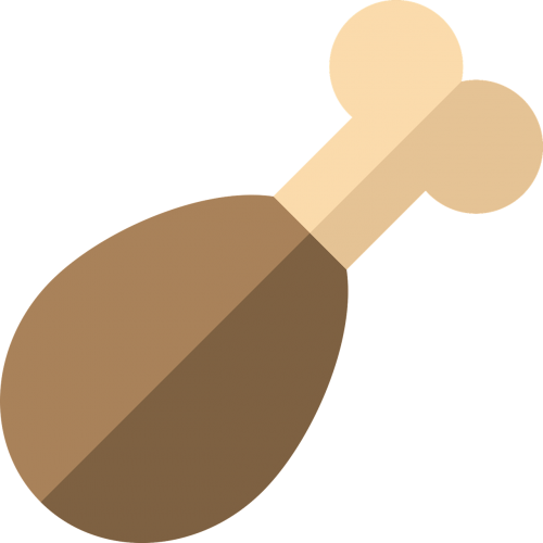 Turkey Leg Clipart (500x500), Png Download