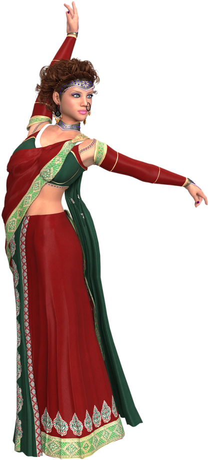 Woman,indian Clothing,beauty,female, - Costume (500x946), Png Download