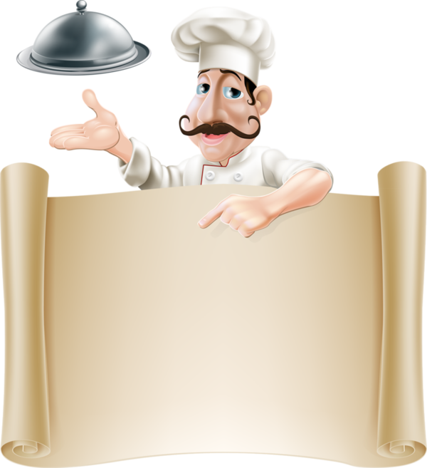 Parchemins Chef With Paper Kitchen Clipart, Recipe - يوميات ازواج لكن سعداء (600x657), Png Download
