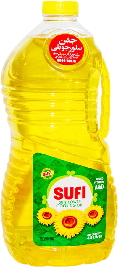 Sufi Sunflower Cooking Oil Bottle - Cooking Oil (1000x1000), Png Download