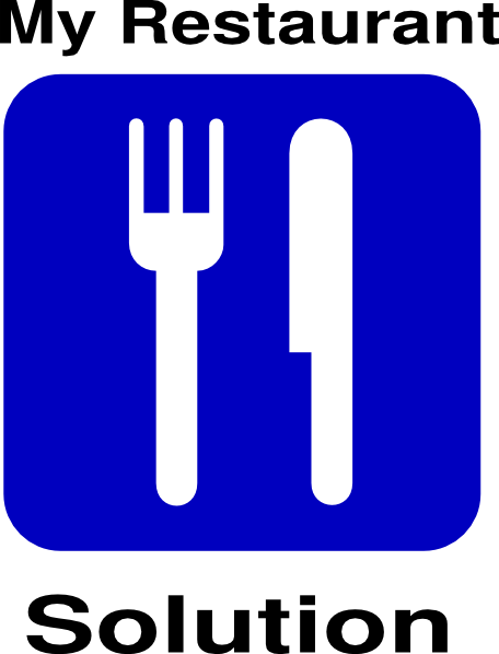 My Restaurant Solution Blue Svg Clip Arts 456 X 598 (456x598), Png Download