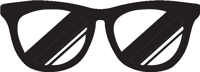 Luxury Glasses - Black C (712x271), Png Download
