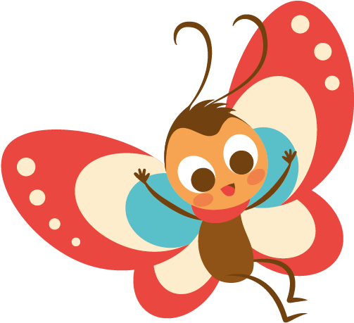 Babble Character - ิ Butterfly Cartoon Png (922x901), Png Download