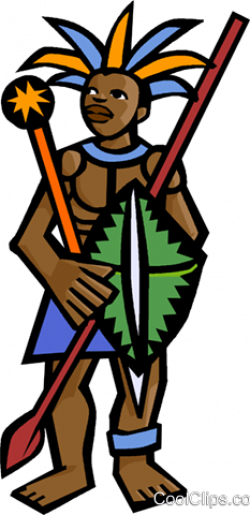Vector Black And White Africa Clipart African Native - Native African Clipart (250x515), Png Download