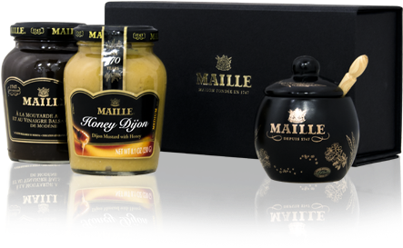 Maille Honey Duo Mustard Collection Out Of Box - Maille Dijon Mustard With Honey Delivered Worldwide (480x456), Png Download