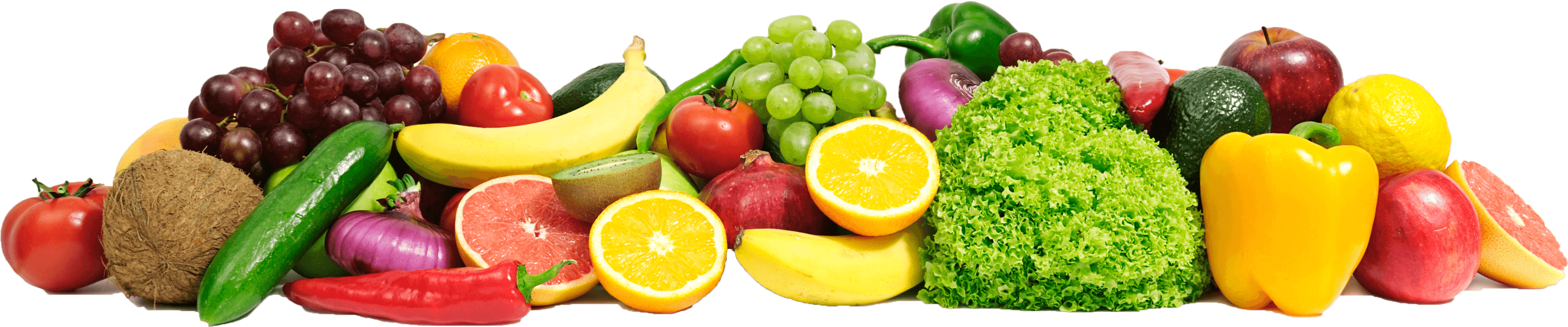 Free Vegetable Png - Fruit & Vegetables Png (4024x842), Png Download