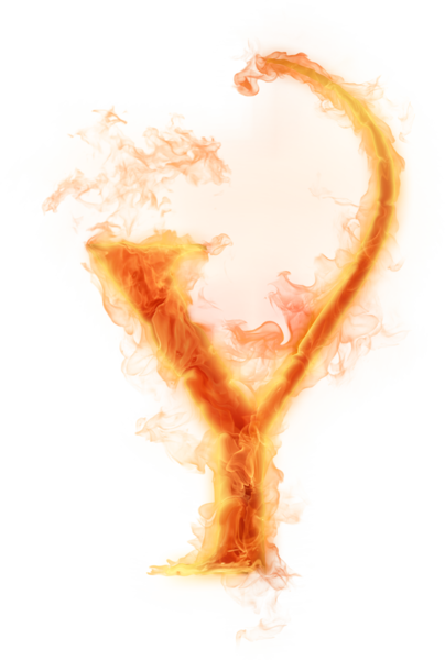 Burning Letter Y - Fire Letter Y Png (404x600), Png Download