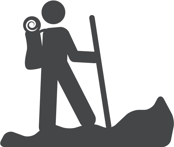 Hiking Icon - Custom Geocaching Pocket Stamp - Hiker Cache Custom (729x654), Png Download