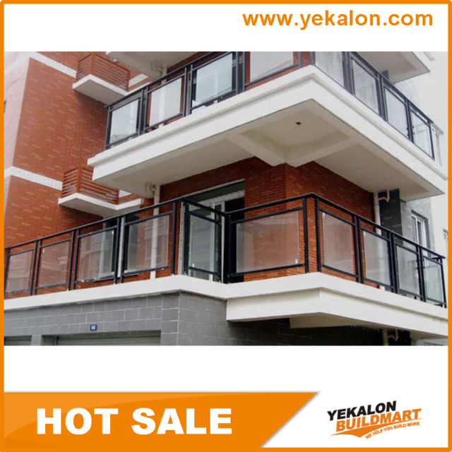 Yekalon New Design Zinc Steel Balcony Glass Handrail - Balcony (640x640), Png Download