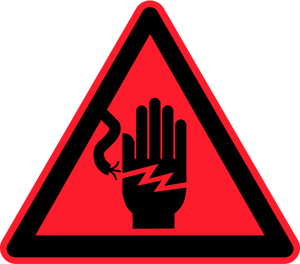 Electrical Safety Symbols Clip Art - Electricity Warning Sign Vector (600x529), Png Download
