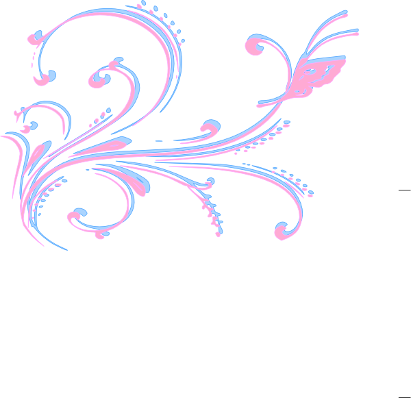 Baby Pink And Blue Floral Svg Clip Arts 600 X 581 Px (600x581), Png Download
