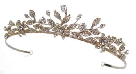 Flowers Of The Forest Gold Bridal Headband Hairband - Headband (467x426), Png Download