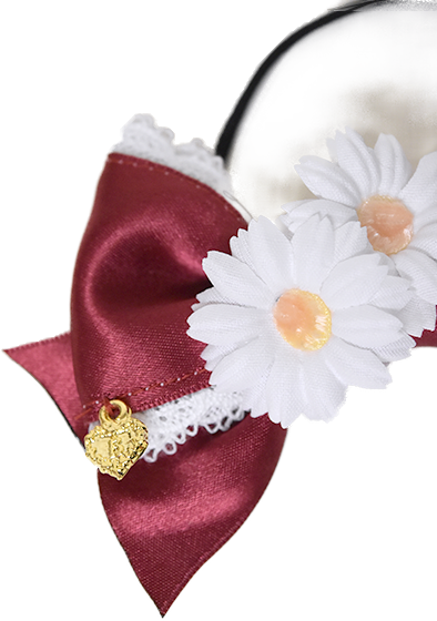 B42ha935 Cheerful Flower Ribbon Hair Band - Daisy (394x560), Png Download