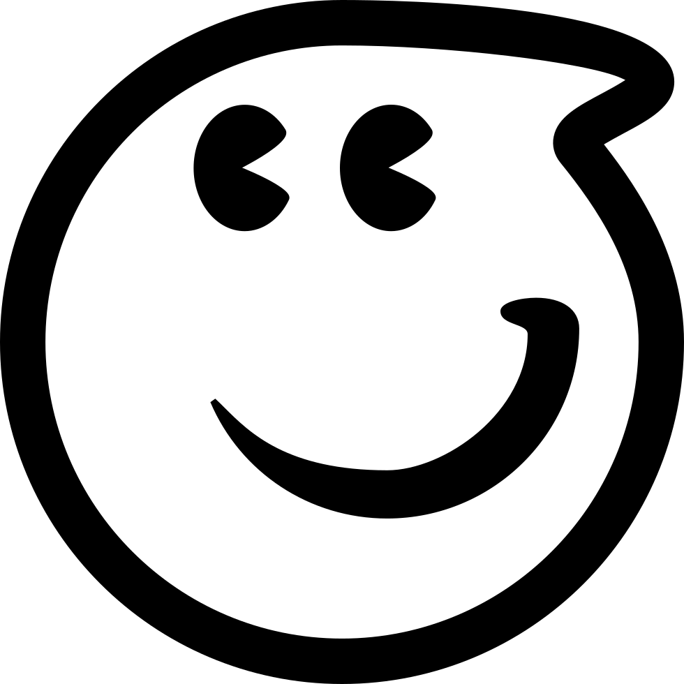Side Face Smile - Smiley (980x980), Png Download