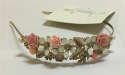 Floral Enamel Hairband - Bay Laurel (400x599), Png Download
