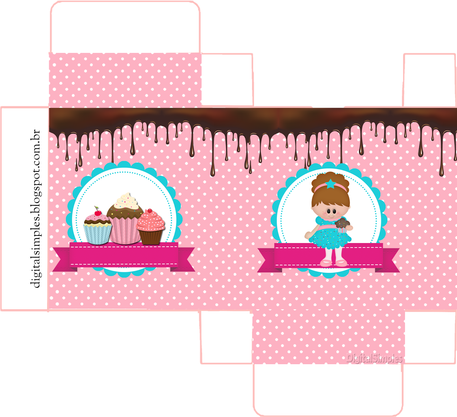 Girls Cooking Cupcakes, Free Printable Box (1600x1520), Png Download