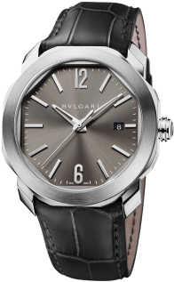 Octo Roma Watch With Mechanical Manufacture Movement, - Bvlgari 2017 Octo Roma (505x394), Png Download