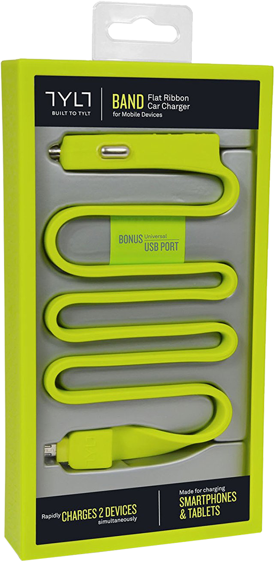 Zoom - Tylt Band - Green - Flat Silicone Dual-charging Micro (380x380), Png Download