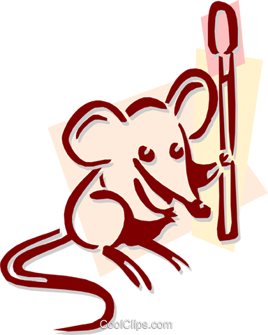 Mouse With A Match Stick Concept Royalty Free Vector - Fairy Tale (384x480), Png Download