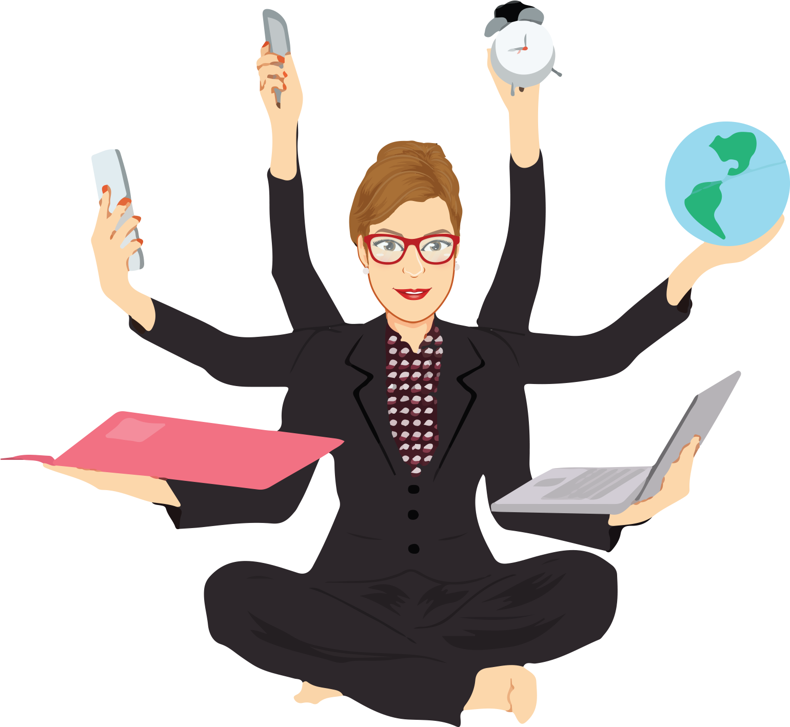 The Time Tamer Multi Tasker - Women Delegating (1890x1417), Png Download