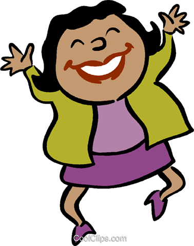 Happy Businesswoman Royalty Free Vector Clip Art Illustration - Happy Woman Cartoon (378x480), Png Download