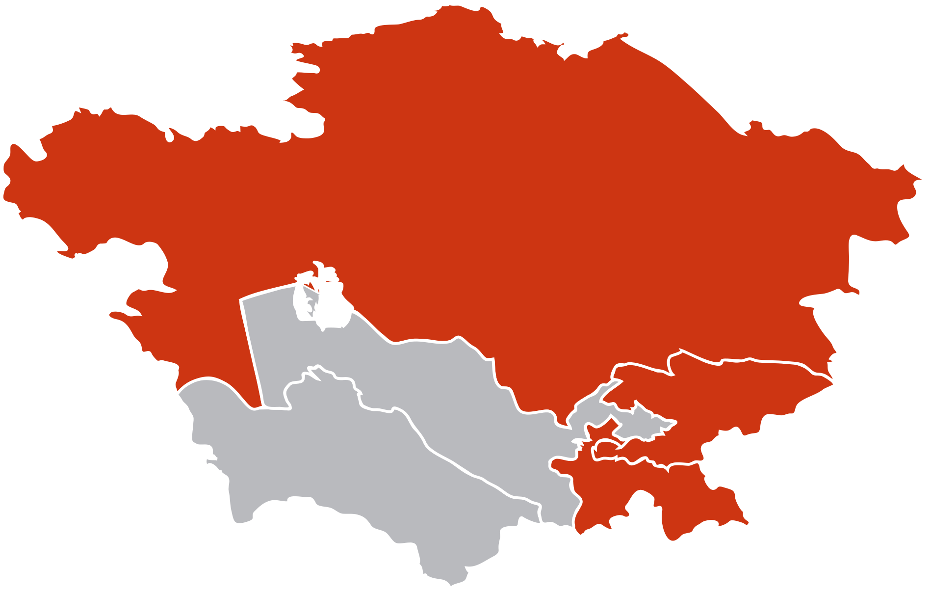 Open - Map Of Central Asia Georgia (2000x1324), Png Download