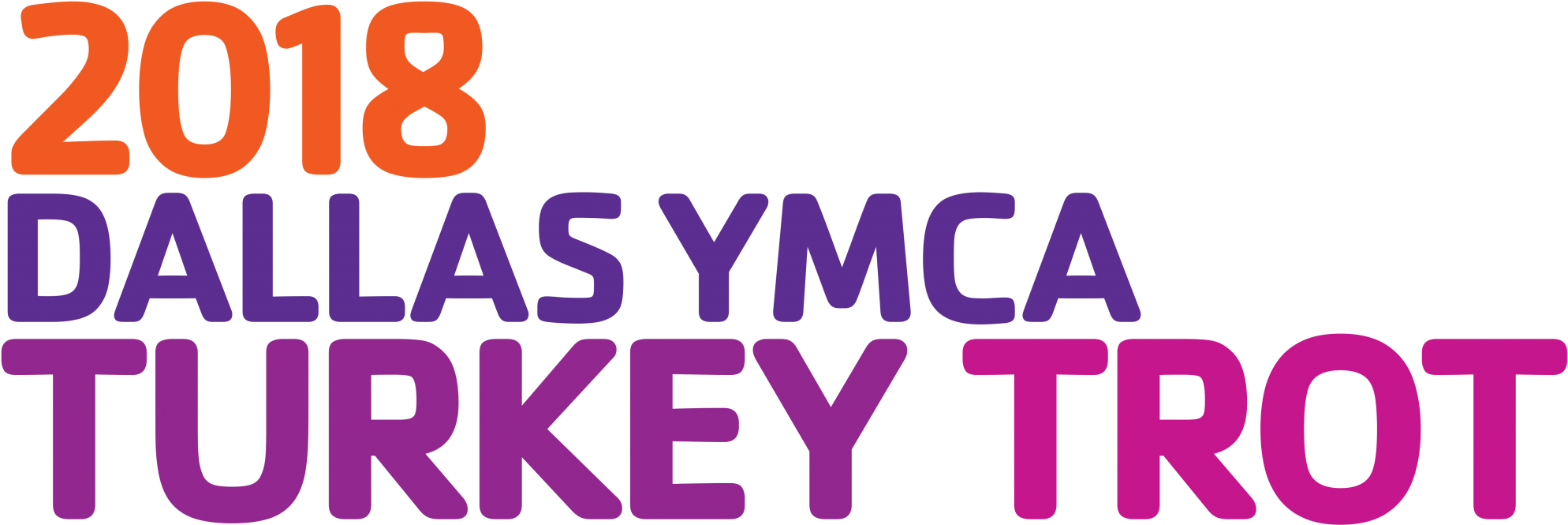 Dallas Ymca Turkey Trot - Turkey Trot (2280x957), Png Download