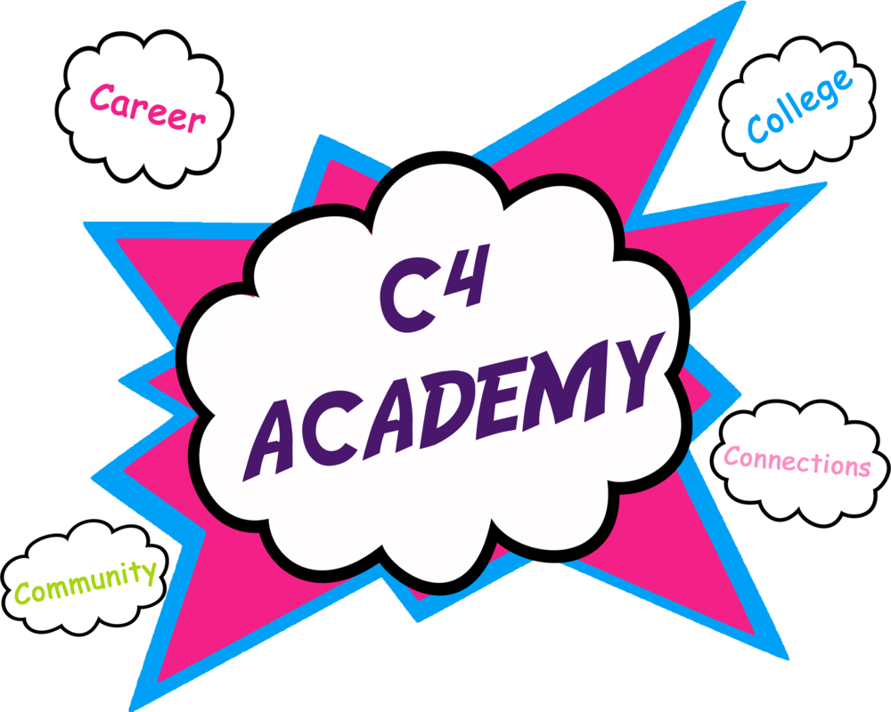 C4 Academy Logo 2018 With Words - Portable Network Graphics (1000x800), Png Download