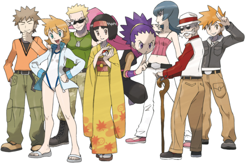 Kanto Gym Leader - Kanto Gym Leaders Png (500x333), Png Download