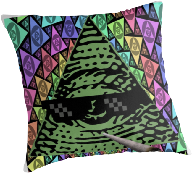 "mlg Illuminati" Throw Pillows By Tiethepie - Various Artists / Illuminati Confirmed 3 (875x875), Png Download