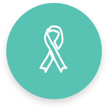 The Teal Ribbon - Emblem (378x380), Png Download