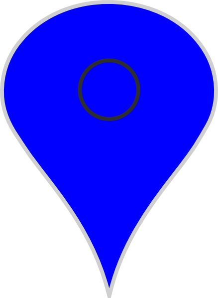 Map Pointer Blu Png - Blue Heart Clipart (438x598), Png Download